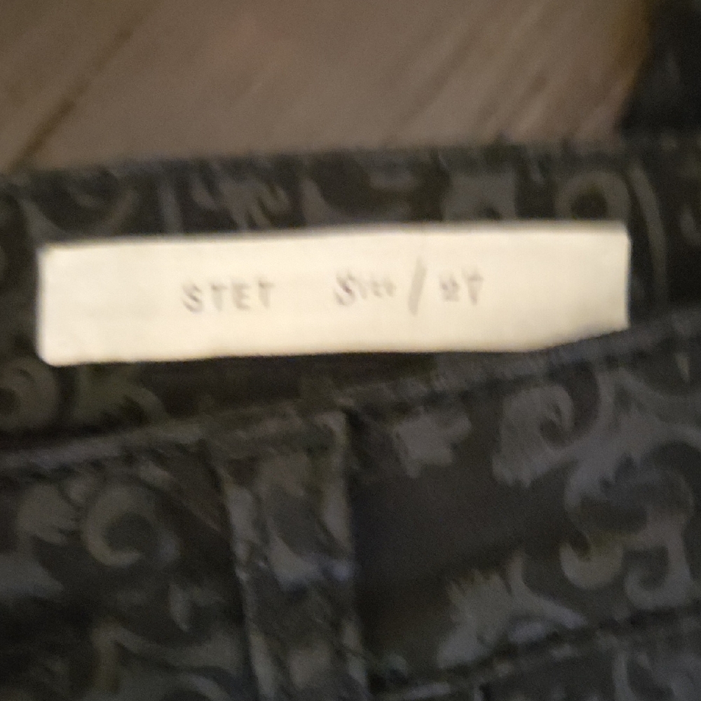 Pilcro and the Letterpress Black Patterned Pants - Picture 3 of 3